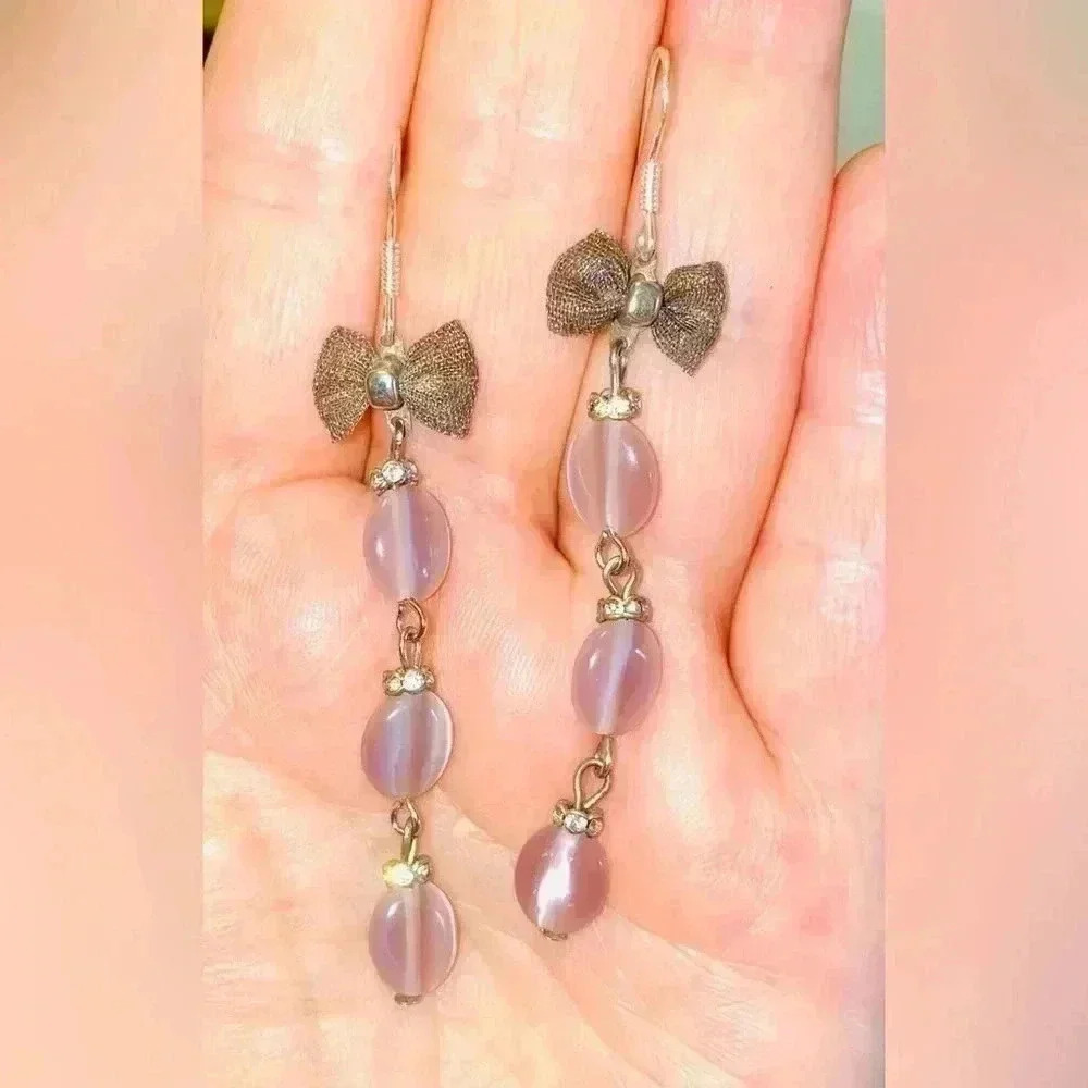 💥VINTAGE HAND MADE IN GEORGIA 🇬🇪  TBILISI 💥JEWELRY SET WITH LAVENDER QUARTZ - Picture 3 of 11